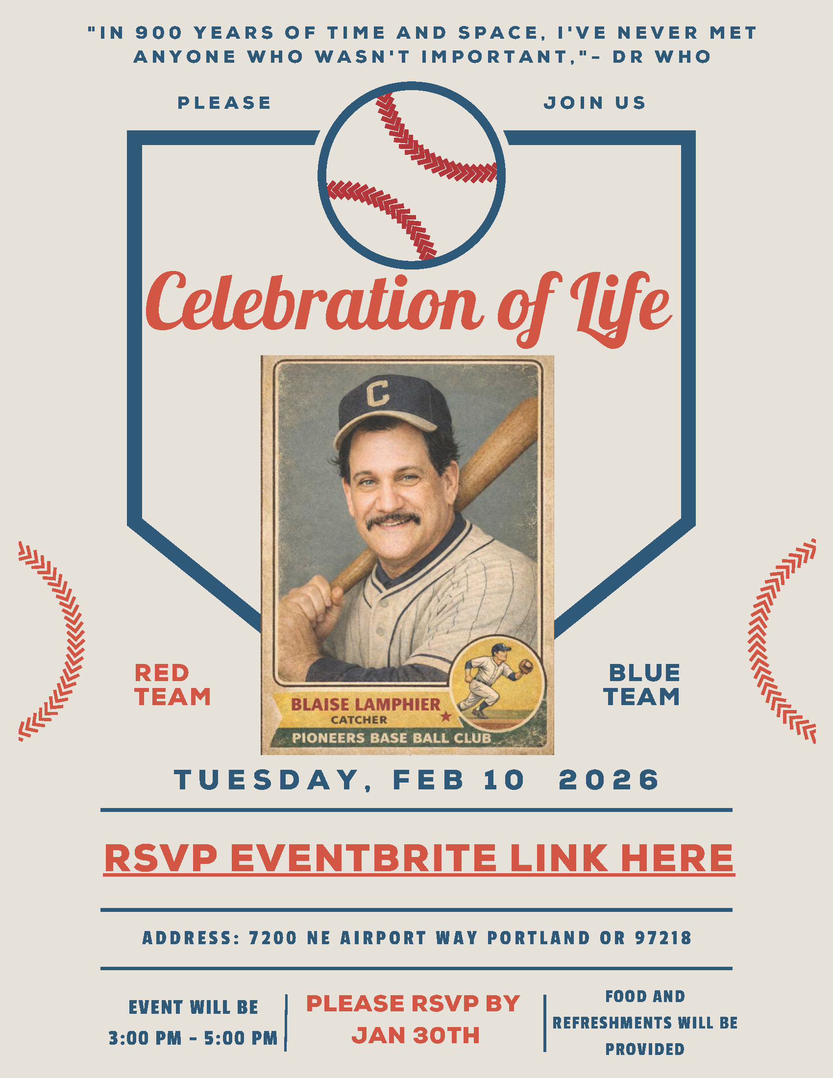 Celebration of Life - Blaise Lamphier